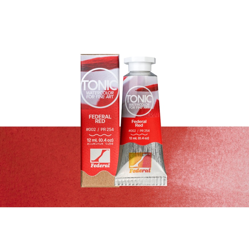 Tonic Watercolor, 12 mL Tube, #002 Federal Red