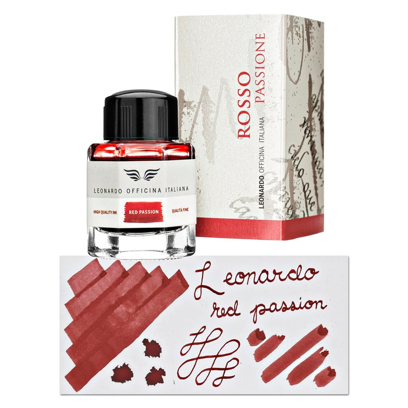 Leonardo Officina Bottled Ink in Red Passion – 40 mL