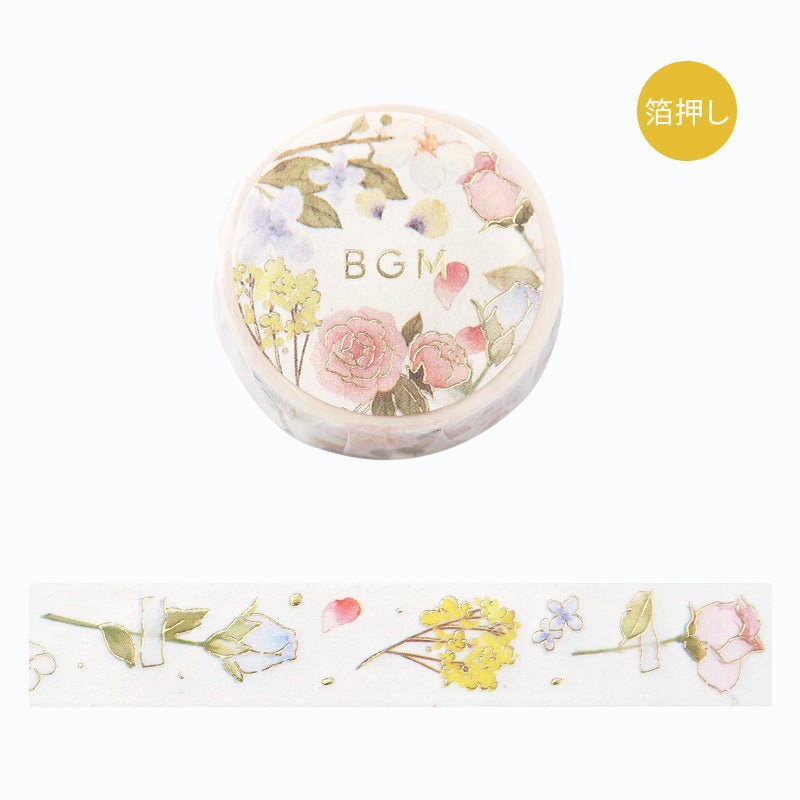 BGM Foil Stamping Masking Tape – Flower Poem