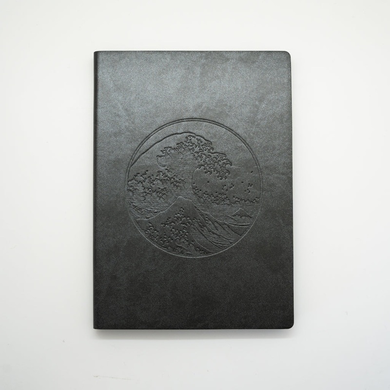 *Clearance* MEMMO Debossed Journal – Pebble (Dark Grey) Buddha Lined