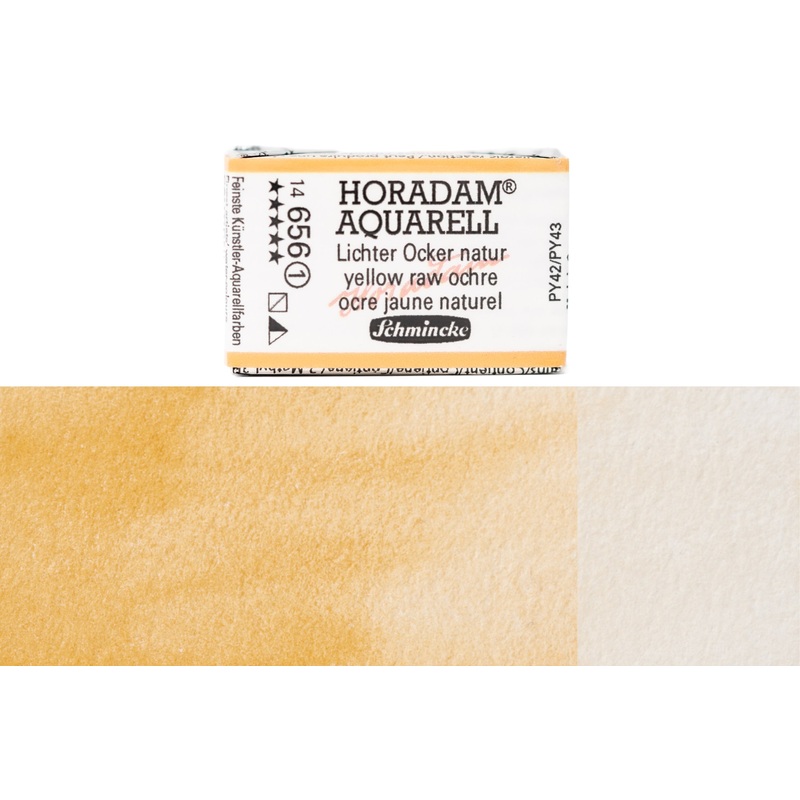 Horadam Watercolor Full Pan, #656 Yellow Raw Ochre