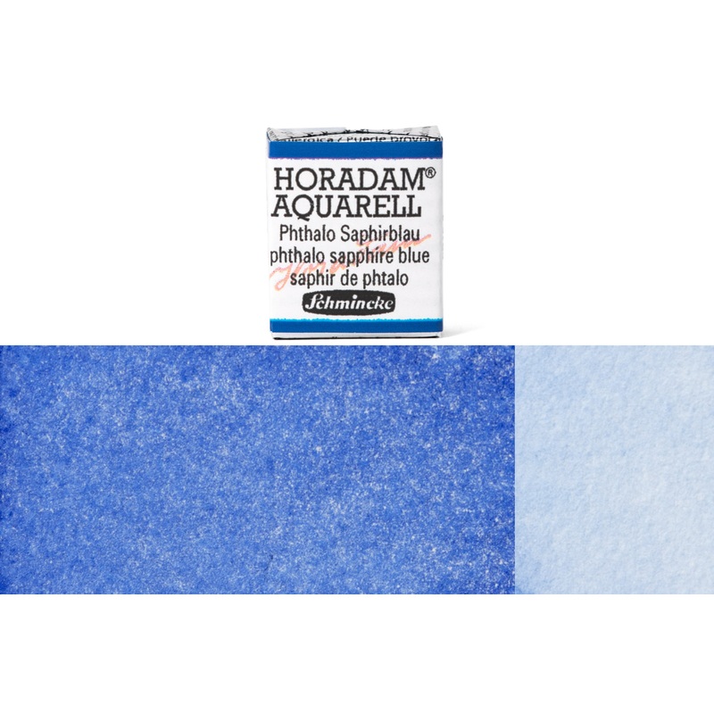 Horadam Watercolor Half Pan, #477 Phthalo Sapphire Blue