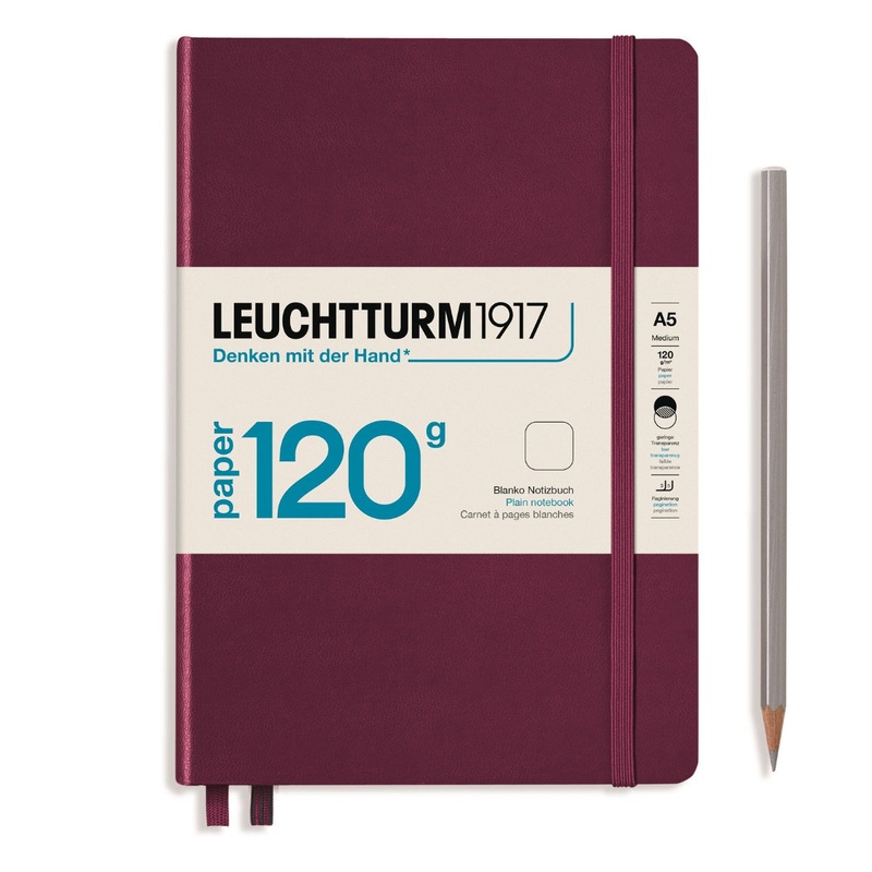 Leuchtturm1917 120gsm Edition Hardcover Notebook (A5), Plain – Port Red