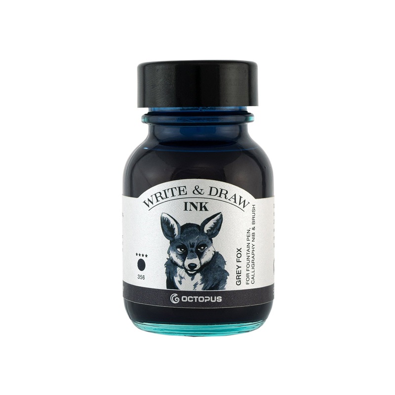 Octopus Write & Draw Ink Bottle, Grey Fox – 50ml