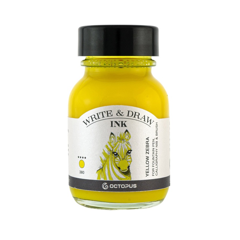 Octopus Write & Draw Ink Bottle, Yellow Zebra – 50ml