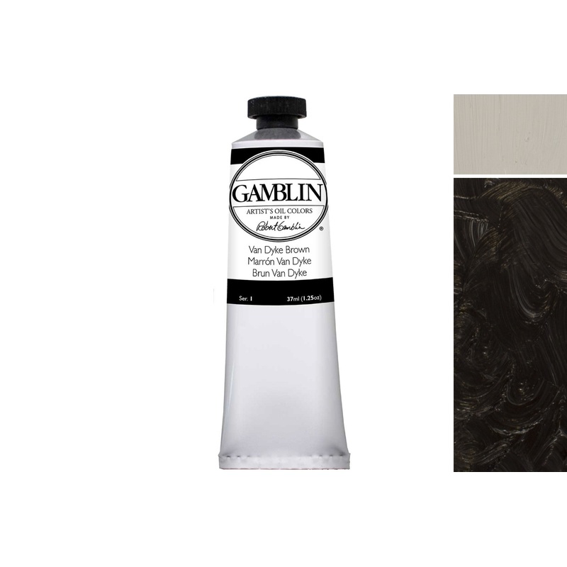 Gamblin Artist’s Oil Colors, Van Dyke Brown 37 mL tube