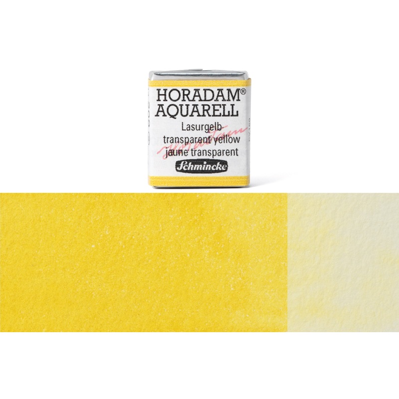 Horadam Watercolor Half Pan, #209 Transparent Yellow