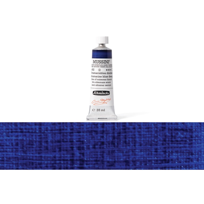 Mussini Oil Colors, 35 mL, #492 Ultramarine Blue Deep