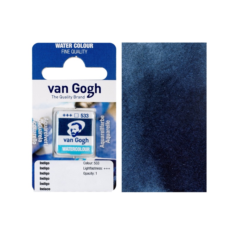 Van Gogh Watercolor Half Pan, #533 Indigo