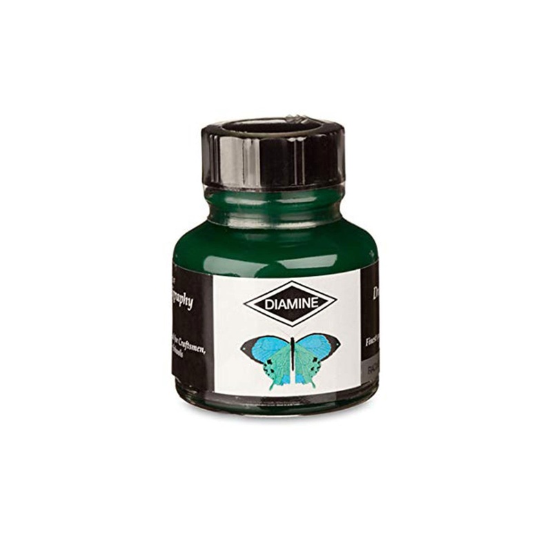 Diamine Calligraphy & Drawing Acrylic Ink Bottle, Racing Green – 30ml