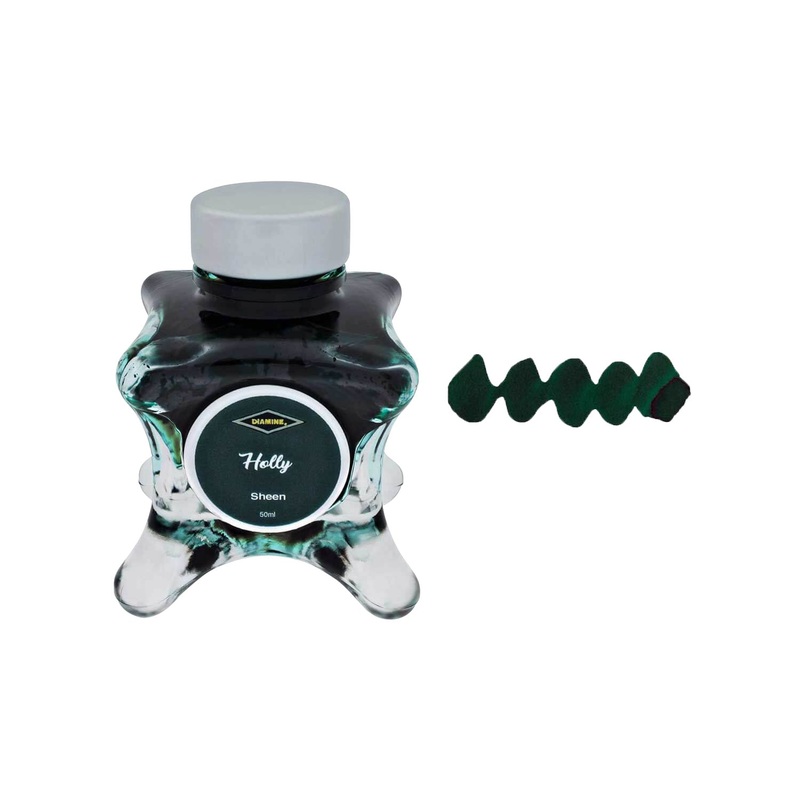 Diamine Inkvent Sheen Ink Bottle, Holly – 50ml