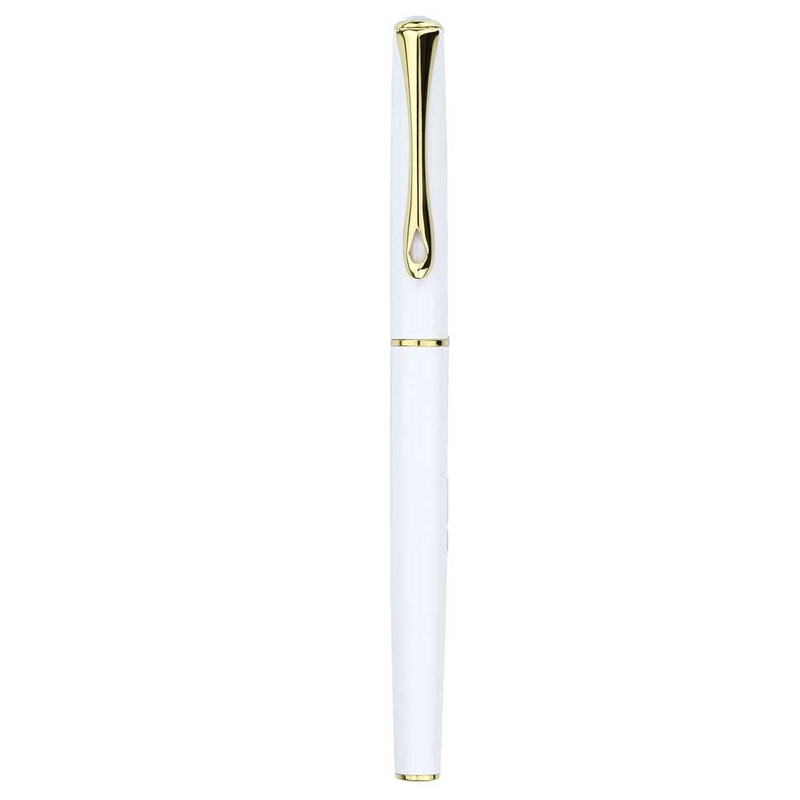 DIPLOMAT, Fountain Pen – TRAVELLER SNOW WHITE GOLD. Medium