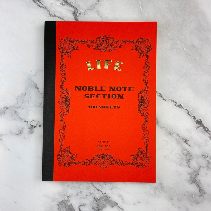 Life Noble Notebook – Red – Grid – A5