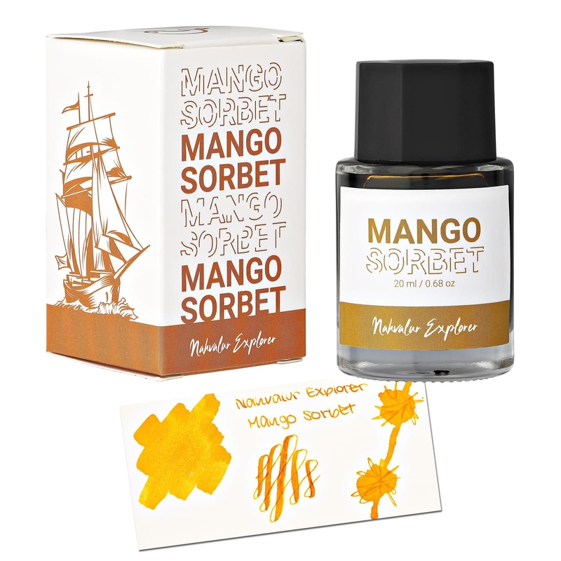 Nahvalur Explorer Bottled Ink in Mango Sorbet – 20mL