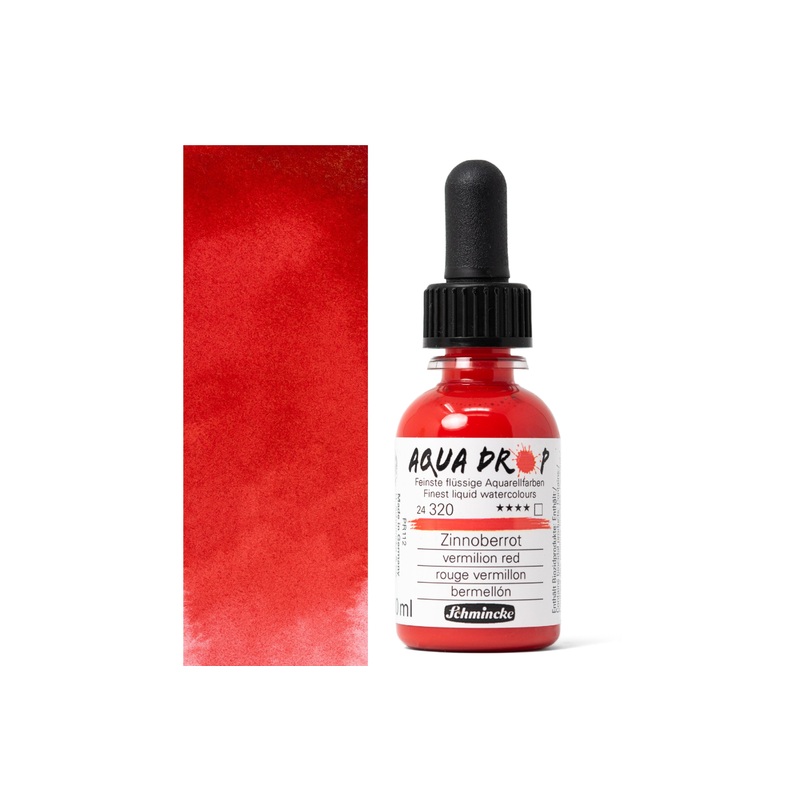 Aqua Drop Liquid Watercolors, #320 Vermilion Red