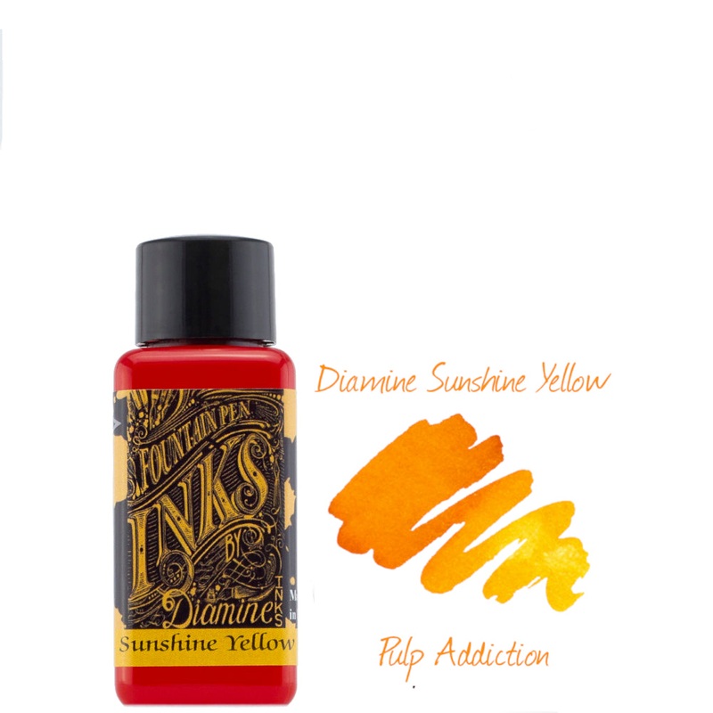 Diamine Fountain Pen Ink – Sunshine Yellow 30ml Bottle
