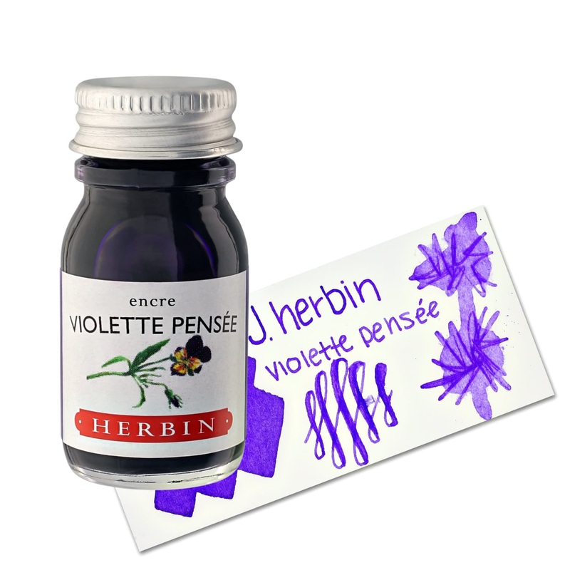 J. Herbin Violet Pense (Pensive Violet) Bottled Fountain Pen Ink and Cartidges Cartridges