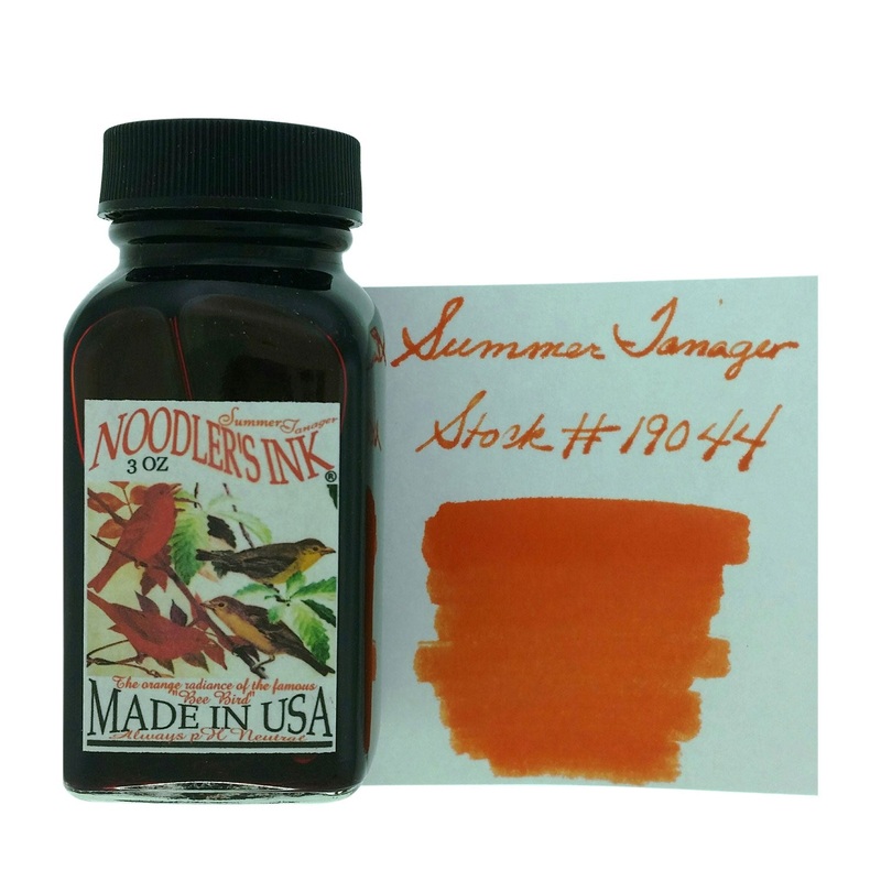 Noodler’s 19044 Summer Tanager Ink Bottle, Orange – 88ml