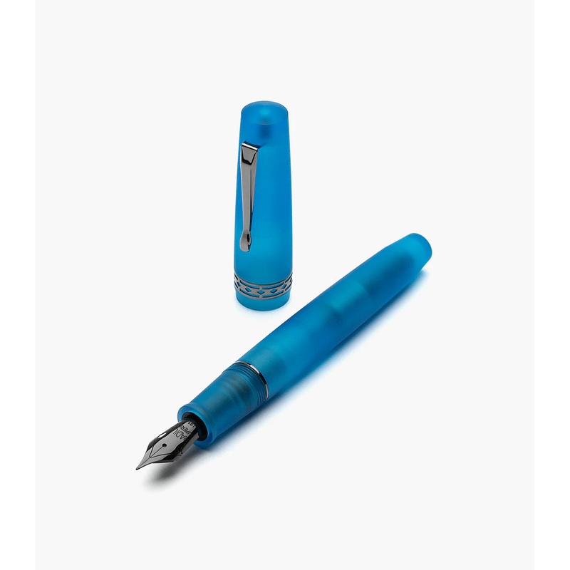 Settimo Frosted Blue Ruthenium Steel Nib Extra Fine