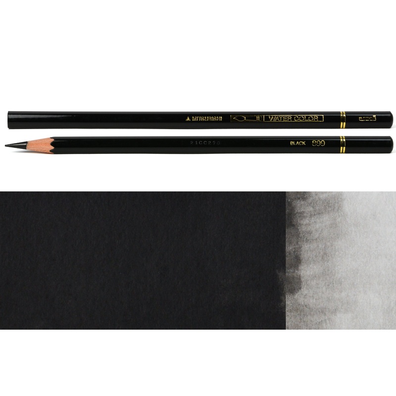 Uni Watercolor Pencils, #899 Black
