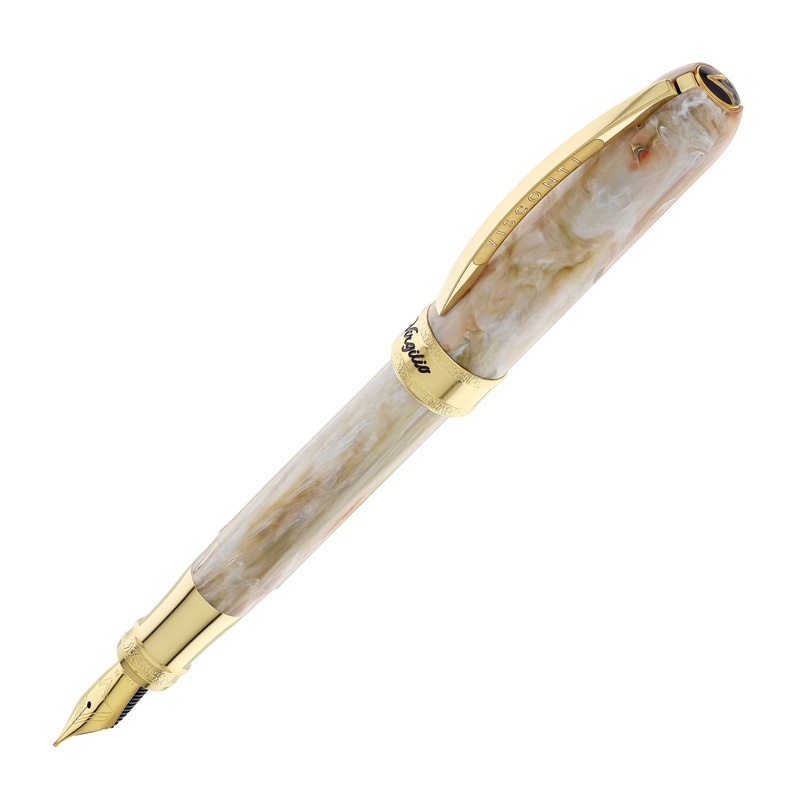 Visconti Comedia Fountain Pen in Virgilio with Yellow Gold Trim Fine