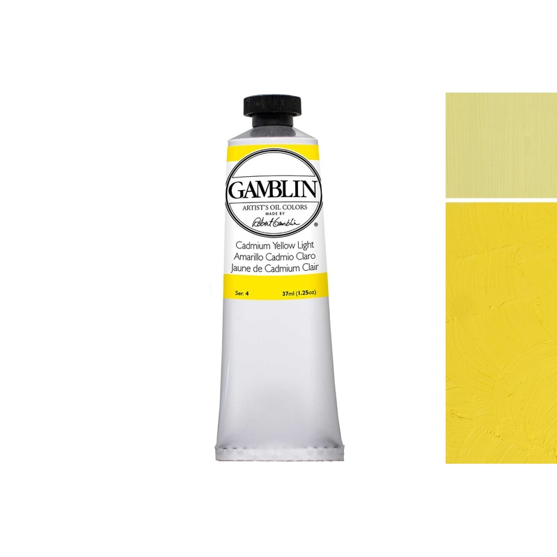 Gamblin Artist’s Oil Colors, Cadmium Yellow Light 37 mL tube