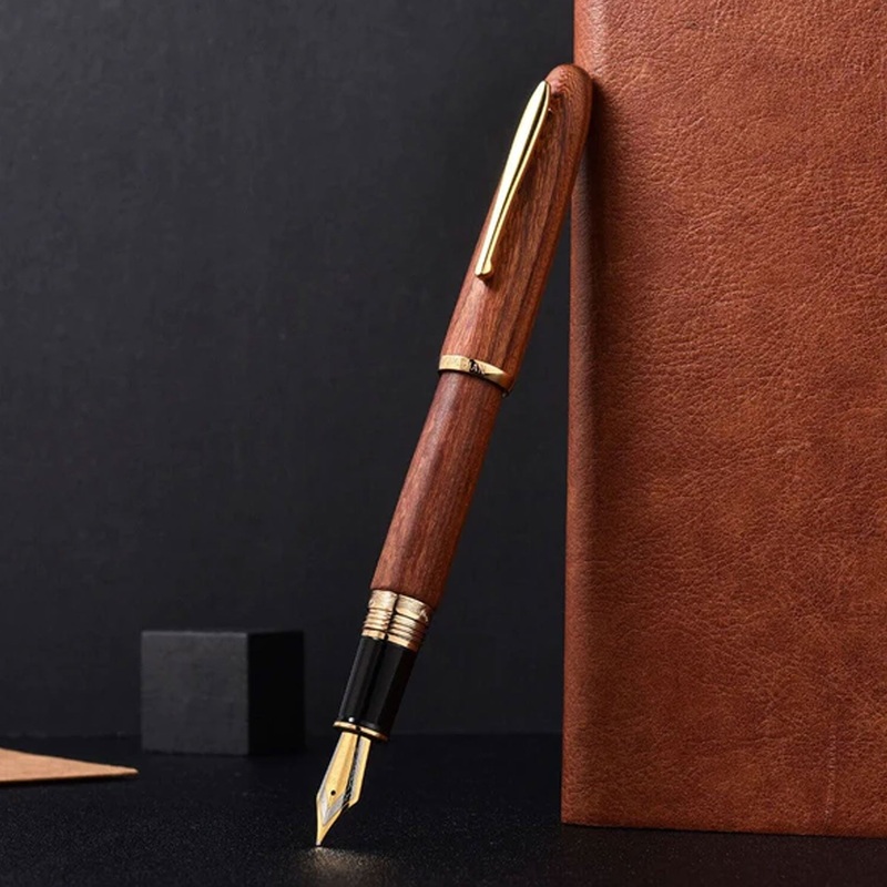Hongdian 660 Wood Fountain Pen – Brown Extra Fine