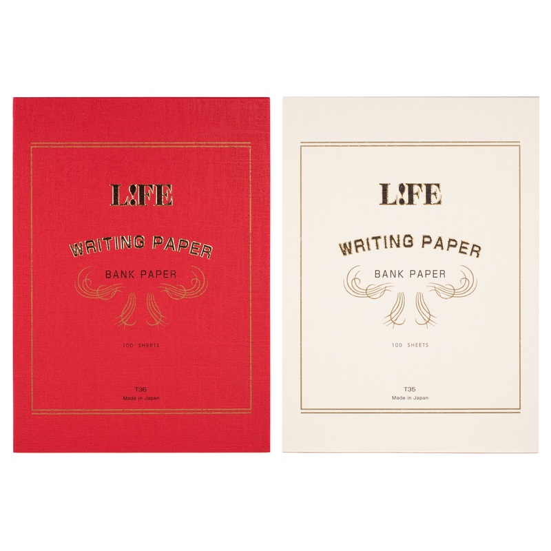 LIFE  Mitsubishi Bank Paper Writing Pad, A5 Red