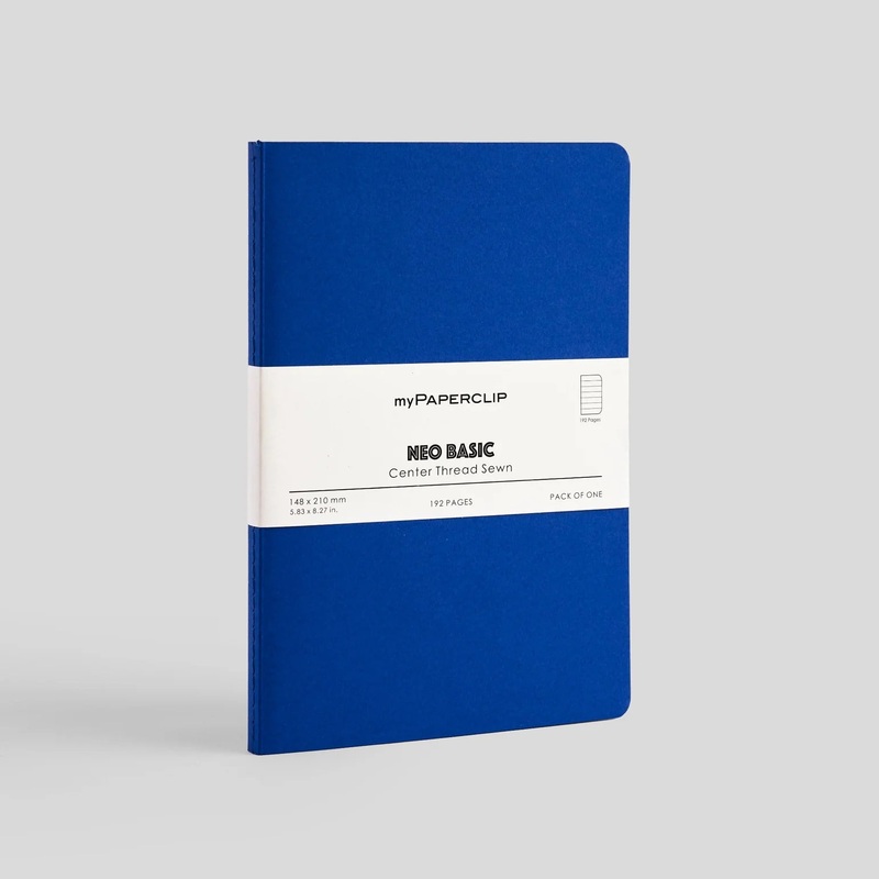 myPAPERCLIP Neo Basic Centre Thread Softcover A5 Notebook – Blue Dotted