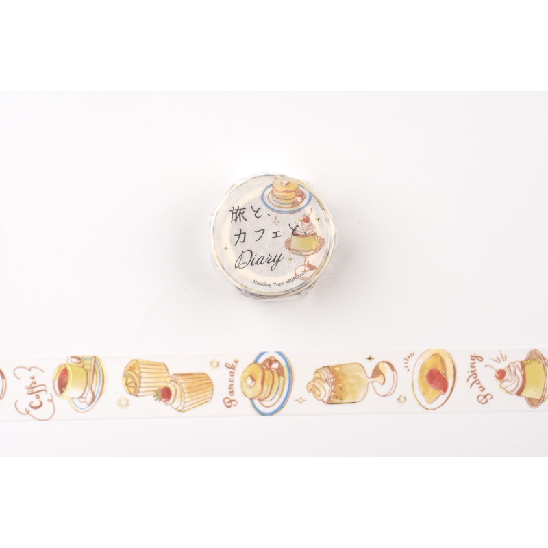 BGM Washi Tape – Foil Stamping –  Travel, Cafe, and Diary – Honey