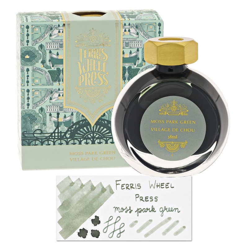 Ferris Wheel Press Moss Park Green Bottled Ink – 38mL