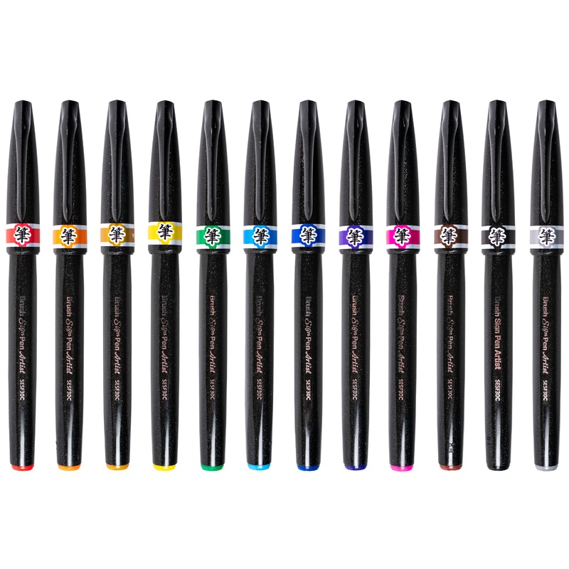 Sign Pen Micro Brush Red