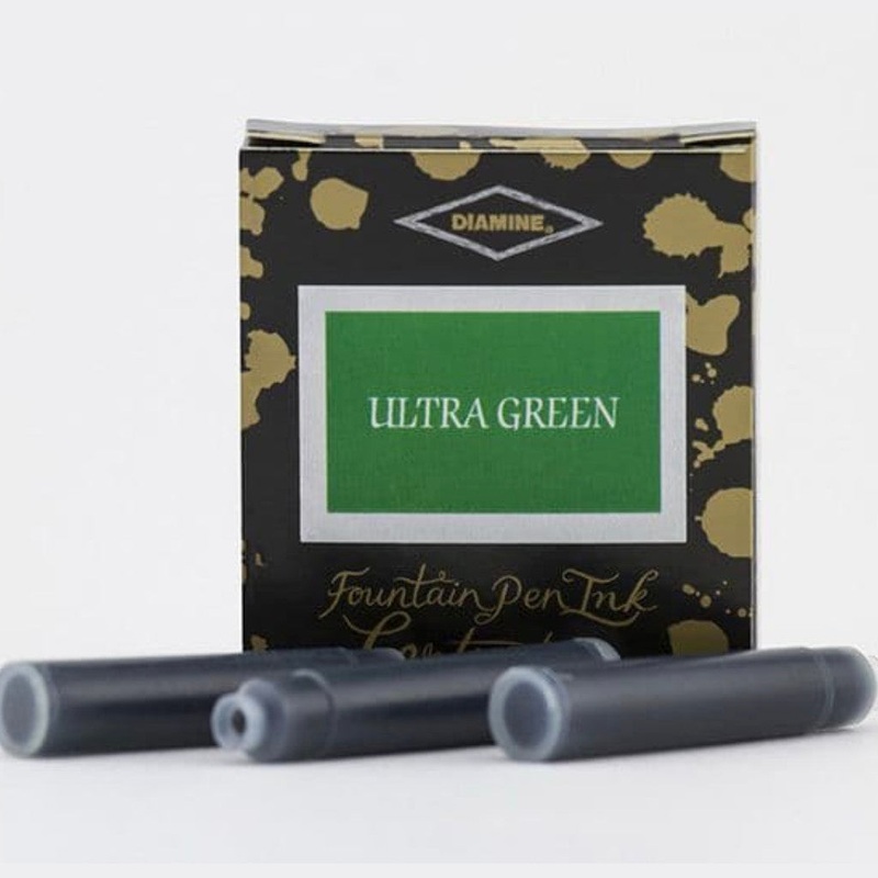 Diamine Ink Cartridges – Ultra Green 18 Pack