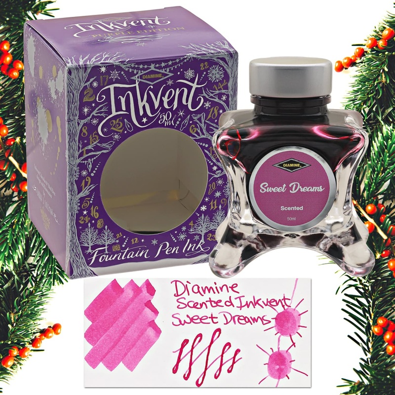 Diamine Inkvent Purple Edition Scented Bottled Ink in Sweet Dreams – 50 mL