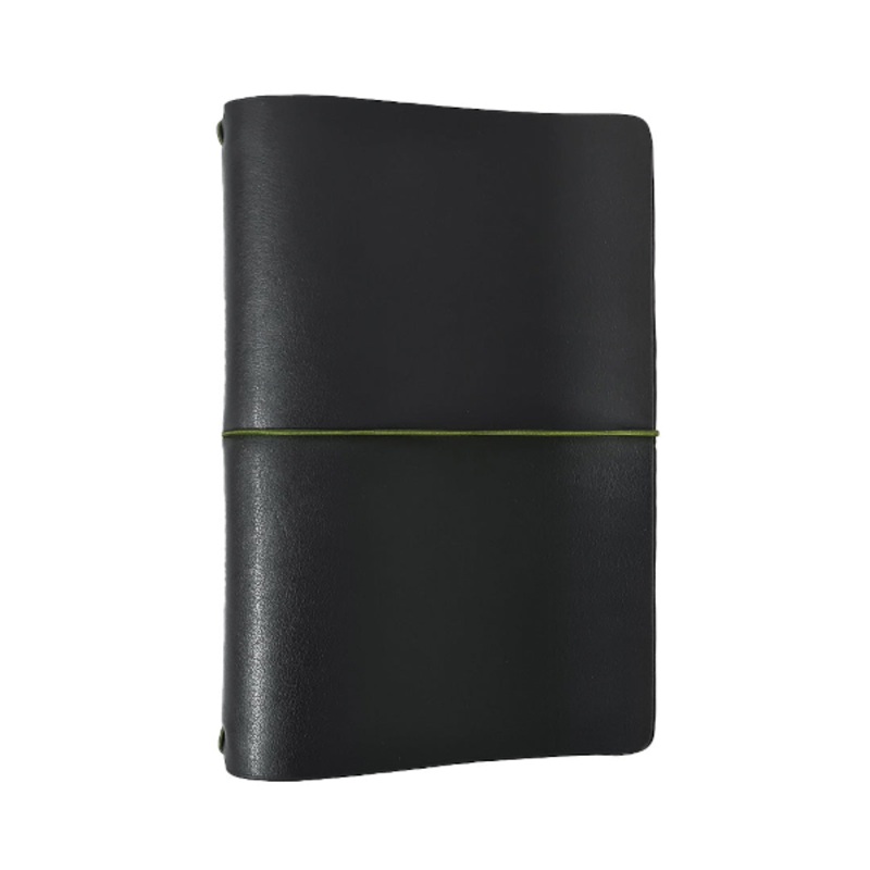 Endless Explorer – Refillable Cactus Leather Journal Regalia Paper – Black