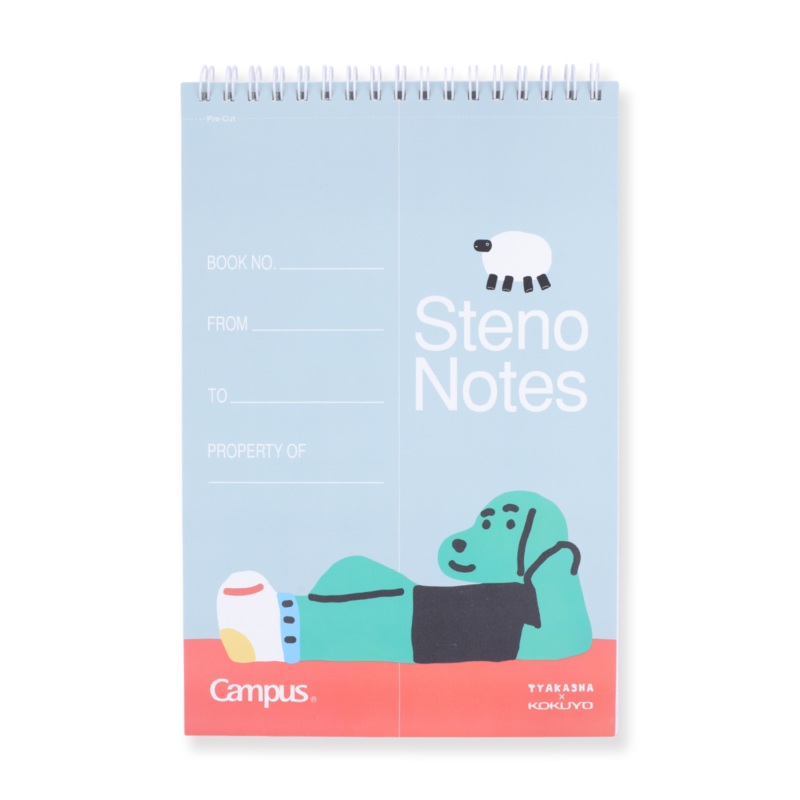 Kokuyo Campus x Tyakasha Steno Notes – A5 – 8 mm Ruled – Sheep