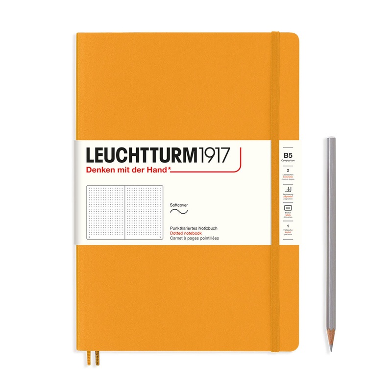 LEUCHTTURM1917 Notebook Composition (B5) Dotted, Softcover, 123 numbered pages – Rising Sun