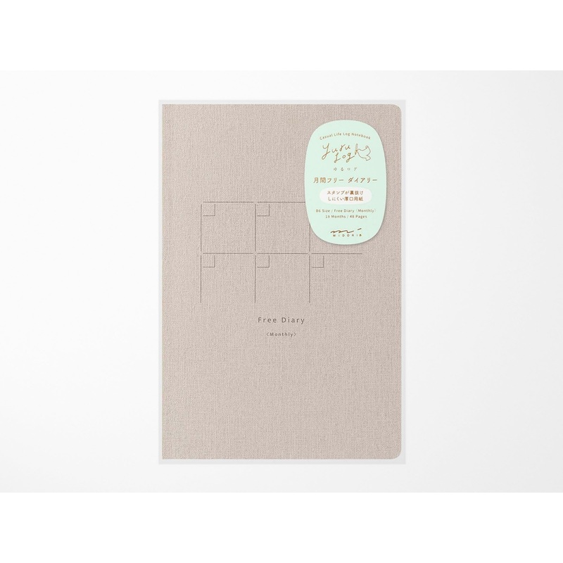 Midori Yuru Log Notebook B6 – Free Diary Monthly
