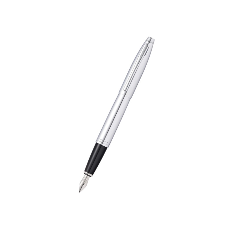 Cross Calias Polished Chrome Fountain Pen Gift Box Medium