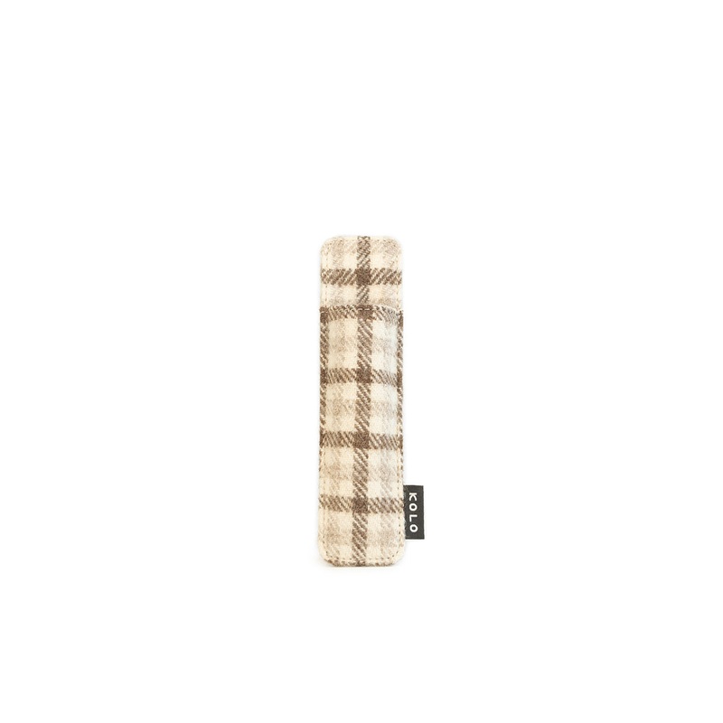 Kolo Lane Standard Pen Sleeve Ivory Plaid Tweed