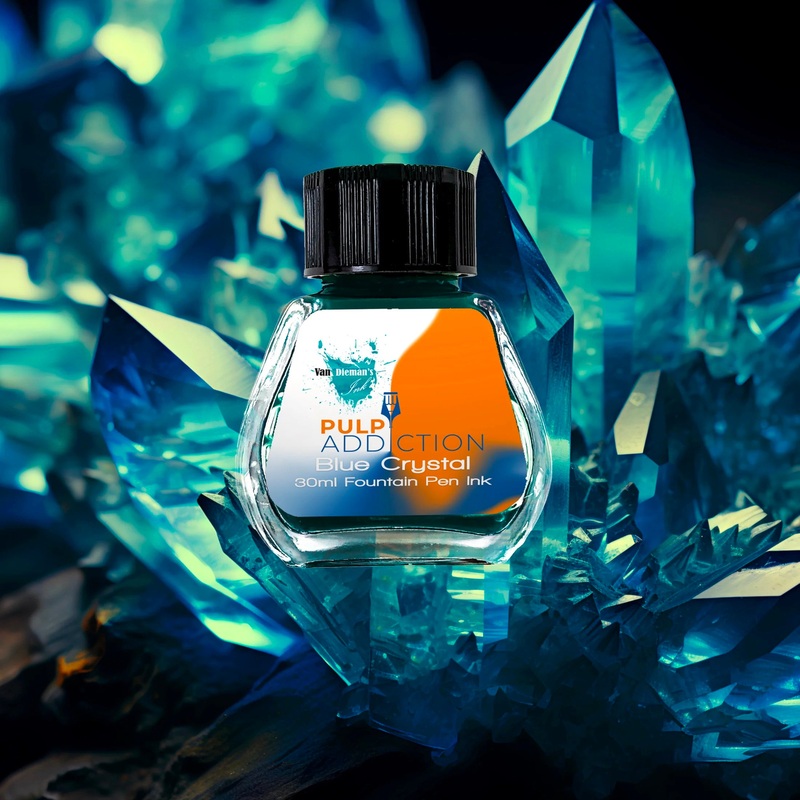 Van Dieman’s Pulp Addiction – Blue Crystal Fountain Pen Ink