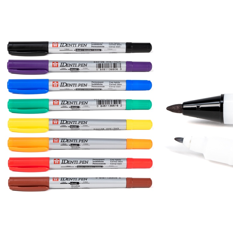 Identipen Dual-Tip Permanent Marker Black
