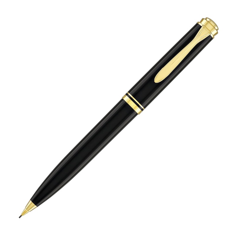 Pelikan Souveran D600 Mechanical Pencil in Black with Gold Trim – 0.7mm