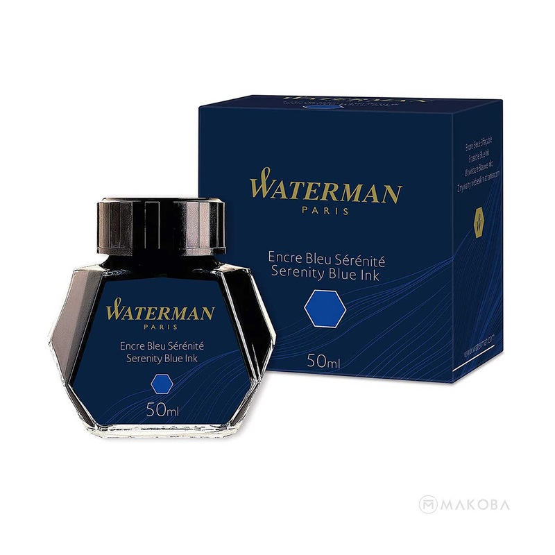 Waterman Serenity Blue Ink Bottle, Blue – 50ml