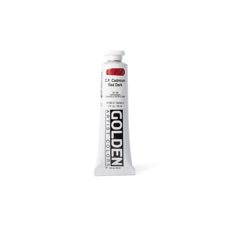 Golden Heavy Body Acrylics, Cadmium Red Dark 2 oz. tube