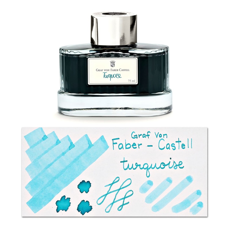 Graf von Faber-Castell Bottled Ink in Turquoise – 75 mL