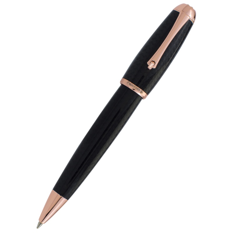 Monteverde Super Mega Carbon Fibre Ballpoint Pen  – Rose Gold