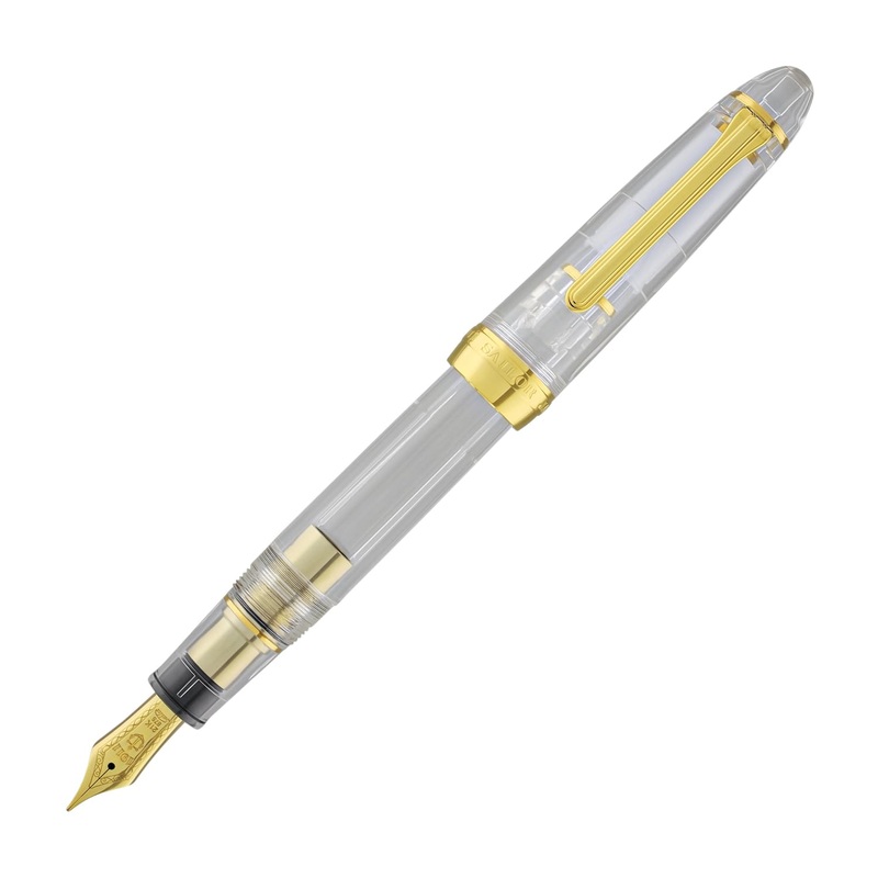 Sailor 1911 Large Fountain Pen in Transparent with Gold Trim – 21K Gold Zoom