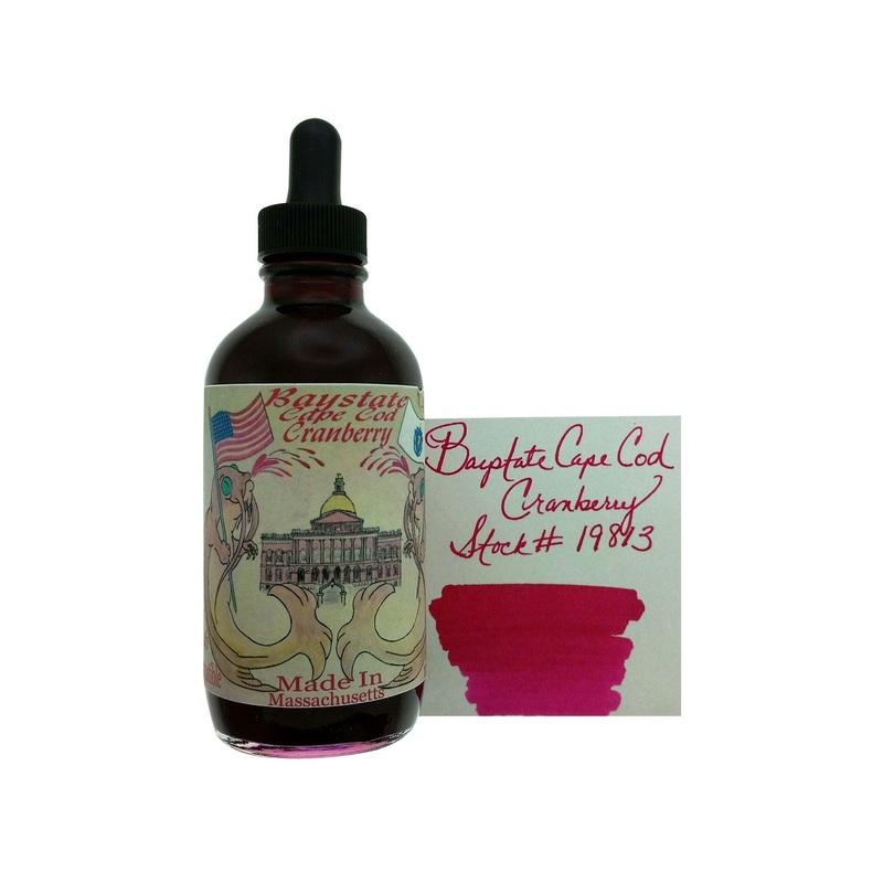 Noodler’s 19813 Baystate Cape Cod Cranberry Ink Bottle with Free Fountain Pen, Pink – 133ml