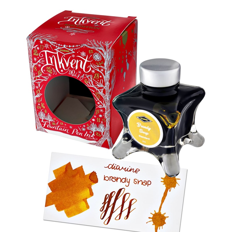 Diamine Inkvent Red Edition Standard Bottled Ink in Brandy Snap – 50 mL
